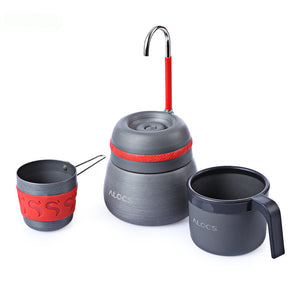 Coffee Pot With Cups Camping Kitchen