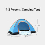 1-4 Person Blue Tent Outdoor Camping